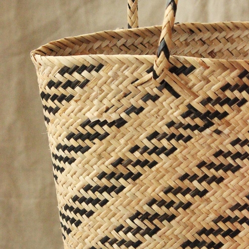 Borneo Love Rush Striped - Handwoven Straw Tote - Image 3